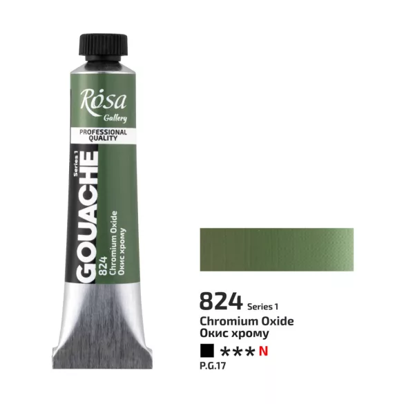 Művésztempera, tubusos - ROSA Gallery Gouache paint 20ml - 824 Chromium Oxide