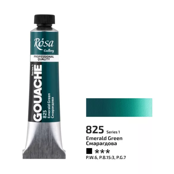 Művésztempera, tubusos - ROSA Gallery Gouache paint 20ml - 825 Emerald Green