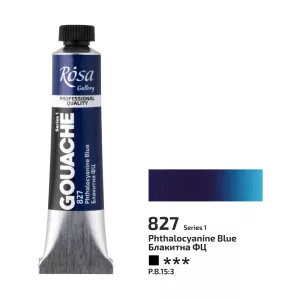 Művésztempera, tubusos - ROSA Gallery Gouache paint 20ml - 827 Phthalocyanine Blue