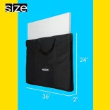 MEEDEN Studio Art Portfolio Case Water-proof with Double compartments, 91,5x61x5cm (2"x24"x36"in)
