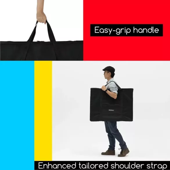 MEEDEN Studio Art Portfolio Case Water-proof with Double compartments, 91,5x61x5cm (2"x24"x36"in)