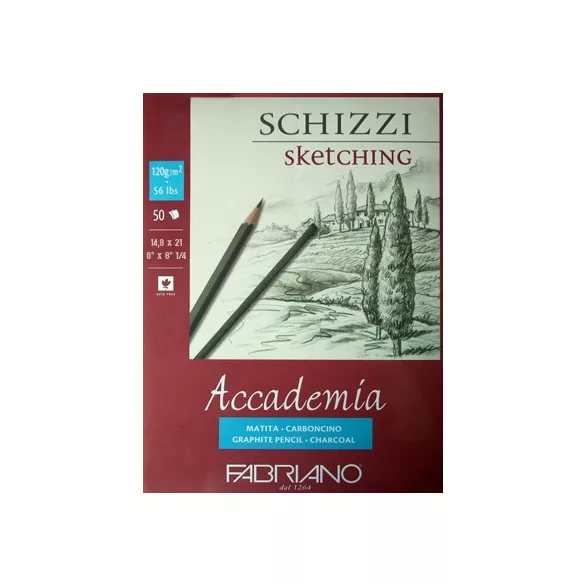 Vázlattömb, Fabriano Accademia spirál 120g 21x29,7cm A4 
