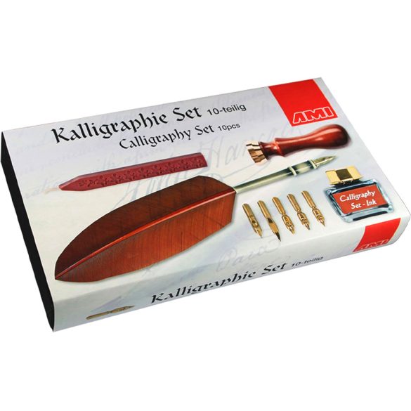 Calligraphy Set 10 Pieces with Feather