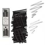 Coates Willow Charcoal Set of 30 pc Short Mixture Charcoal Stick, Black