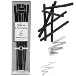 Rajzszén készlet - Coates Willow Charcoal Set of 6 Charcoal Stick, Black 5-6mm
