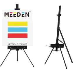   Hordozható festőállvány - MEEDEN Aluminum Portable Art Tripod Easel, Stand for Painting, Black 