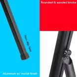 Hordozható festőállvány - MEEDEN Aluminum Portable Art Tripod Easel, Stand for Painting, Black 