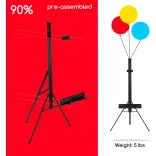 Hordozható festőállvány - MEEDEN Aluminum Portable Art Tripod Easel, Stand for Painting, Black 
