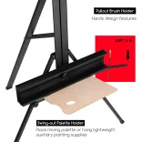 Hordozható festőállvány - MEEDEN Aluminum Portable Art Tripod Easel, Stand for Painting, Black 
