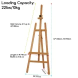 Festőállvány - MEEDEN Basic Beech Wood A-Frame Painting Art Easel 6031-YM - Natural Color