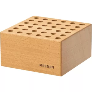 Ecsettartó, asztali - MEEDEN Beechwood Pencil and Brush Holder: 36 Holes Paint Brush Storage Organizer & Holder Rack