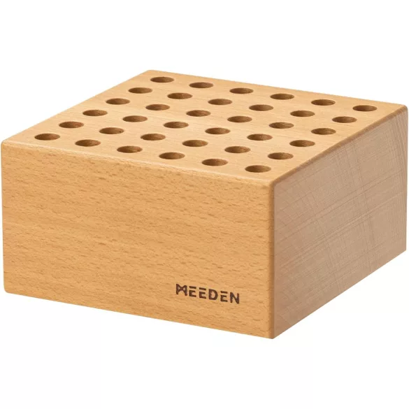 MEEDEN Beechwood Pencil and Brush Holder: 36 Holes Paint Brush Storage Organizer & Holder Rack