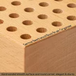 MEEDEN Beechwood Pencil and Brush Holder: 36 Holes Paint Brush Storage Organizer & Holder Rack