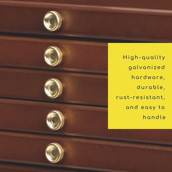 MEEDEN 10-Drawer Art Supply Storage Art Box, Wallnut Colour Beech, Large Capacity