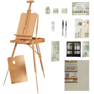 Nagy Akrilfestő készlet Francia festőállvánnyal - MEEDEN Artist Deluxe Acrylic Painting Set with French Easel
