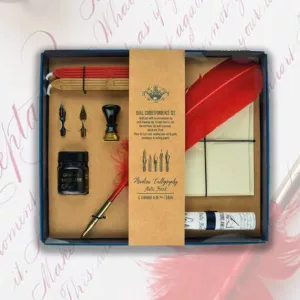 Kalligráfia készlet – Manuscript Calligraphy Quill Pen and Sealing-Wax Art Set - 10pcs