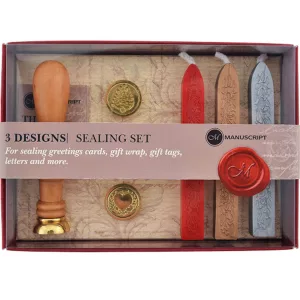 Manuscript 3 Design Sealing Wax Stamp Kit