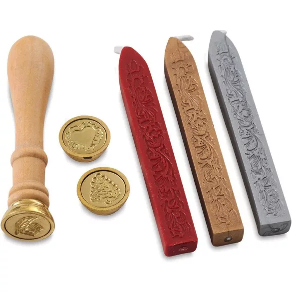 Manuscript 3 Design Sealing Wax Stamp Kit