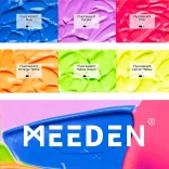 MEEDEN Heavy Body Acrylic Paint Set, 6 Fluorescent-Neon Colors (0.74 oz, 22 ml) in tube