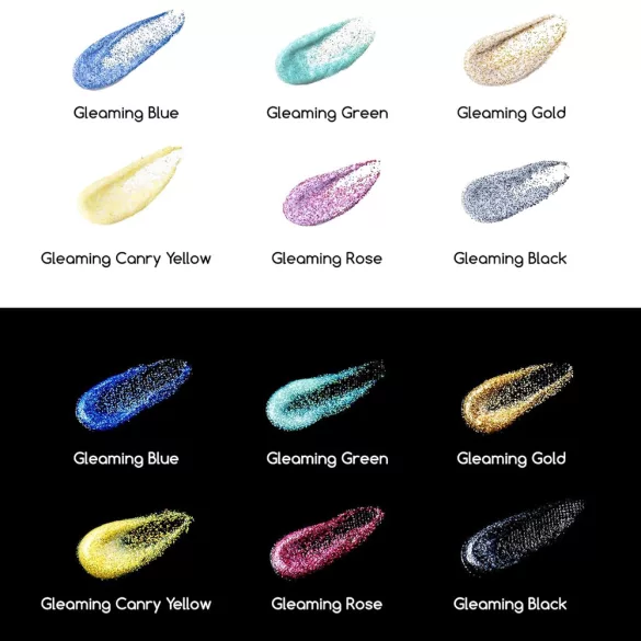 Akrilfesték készlet, sűrű - MEEDEN Heavy Body Acrylic Paint Set, 6 Metallic Colors (2 oz, 60 ml) - Metál színek 6 x 60 ml