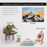 MEEDEN Heavy Body Acrylic Paint Set, 6 Gleaming-Iridescent Colors (0.74 oz, 22 ml) in tube