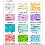MEEDEN Heavy Body Acrylic Paint Set, 12 Pastel Colors (0.74 oz, 22 ml) in tube
