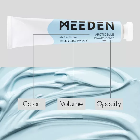 MEEDEN Heavy Body Acrylic Paint Set, 12 Pastel Colors (0.74 oz, 22 ml) in tube