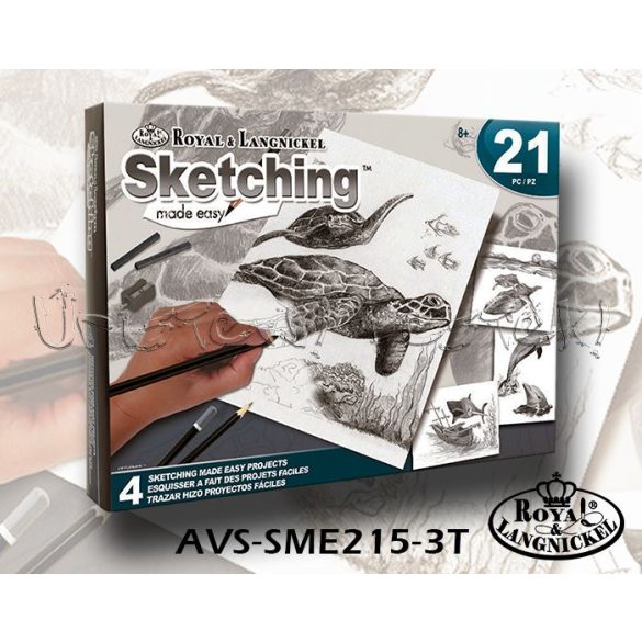 Rajzkészlet - Royal&Langnickel Sketching Made Easy 21 -  Óceánok állatai