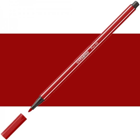 STABILO Pen 68 felt-tip pen - Dark Red 