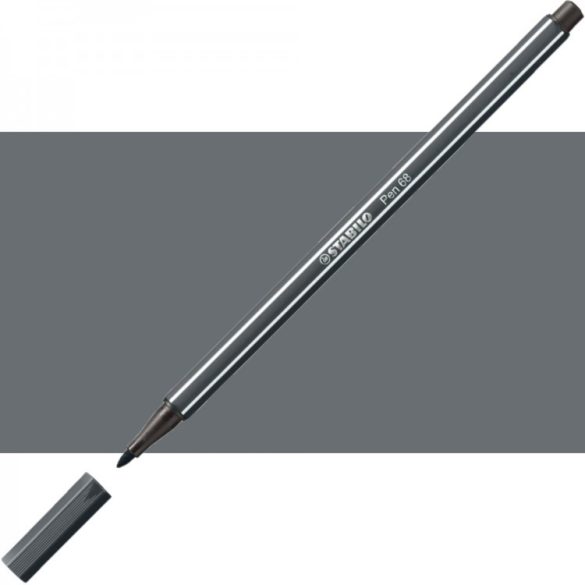 Filc 1mm - STABILO Pen 68 Fiber Tip 1mm - Deep Cold Grey