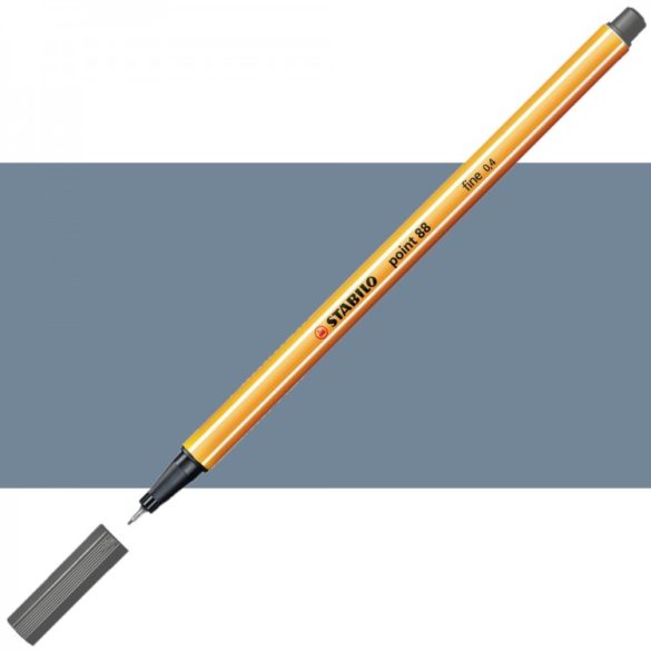 Tűfilc - STABILO Point 88 Fineliner, 0.4 mm - Dark Grey