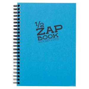 Clairefontaine 1/2 Zap Book spirálkötött rajztömb színes borítóval - 100% - ban újrahasznosított papírból- 80g/m2 80 ív A5