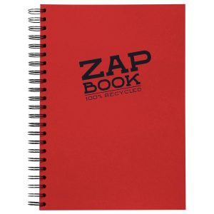 Sketch Book - Clairefontaine Recycled Zap Book, 360 Pages,  A4 (297 x 210mm), 80gr - Red