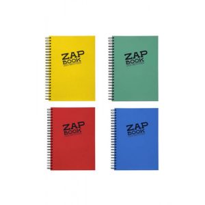 Clairefontaine Zap Book spirálkötött rajztömb színes borítóval - 100% - ban újrahasznosított papírból- 80g/m2 160 ív A4