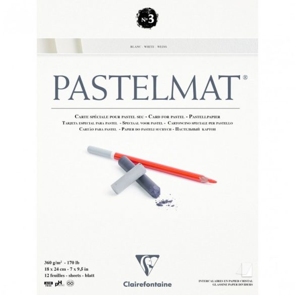 Pastelmat pasztelltömb 360g 18x24cm 12 lap - Fehér