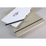 Clairefontaine Goldline rajztömb, natúr fehér rajzpapír, utazáshoz, vászon borító, gumipánt 180 g/m2 32 ív A4