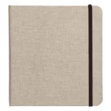 Clairefontaine Goldline rajztömb, utazáshoz, enyhén szemcsés, natúr fehér rajzpapír, vászon borító, gumipánt 180 g/m2 32 ív 20x20 cm