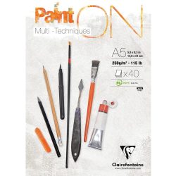   PaintON rajztömb, finom fehér papír, vegyes technikákhoz 250 g/m2 40 lap A5