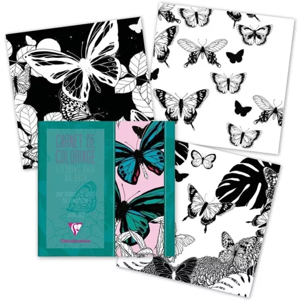 Színezőkönyv, Felnőtt szinező - Clairefontaine Colouring Book, 36 Pages, 120g, 20x20cm - Butterfly