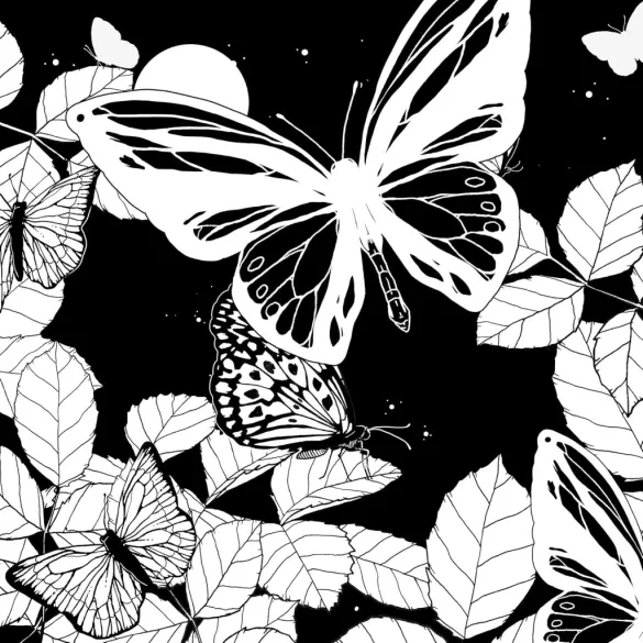 Színezőkönyv, Felnőtt szinező - Clairefontaine Colouring Book, 36 Pages, 120g, 20x20cm - Butterfly