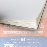 Canvas Pad - Clairefontaine Toile Canvas Pad - Polycotton White Canvas 200g, 10 sheets, A4