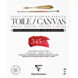 Festővászon tömb - Clairefontaine - alapozott, fehér, 100% pamut, 345 gr