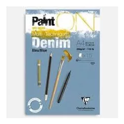   PaintON rajztömb, farmerkék színű, enyhén szemcsés papír, vegyes technikákhoz 250 g/m2 15 lap A4