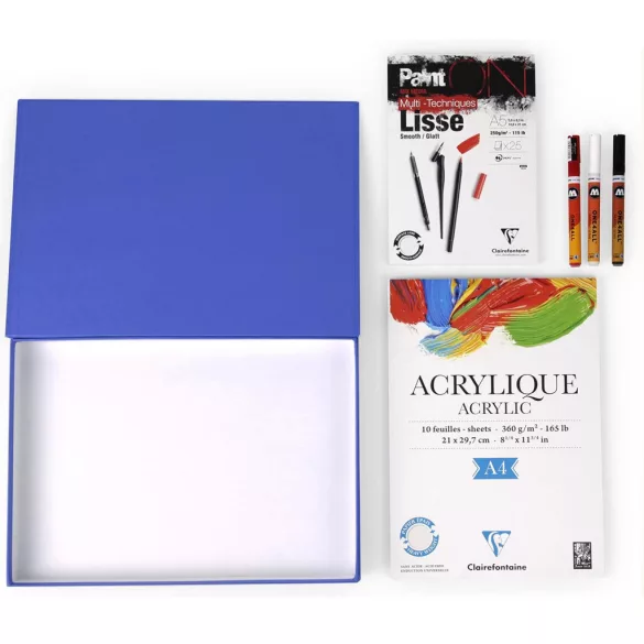 Molotow - Clairefontaine Acryl Gift Set in Cardboard Box - A4+A5, 360 g/m2, 23 x 33 cm