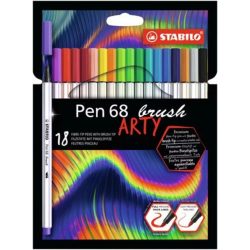   Ecsetfilc készlet - Stabilo Pen 68 Brush ARTY készlet - 18 színű