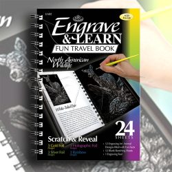   Képkarcoló könyv - Royal&Langnickel Engrave & Learn Fun Travel Book - North American Wildlife