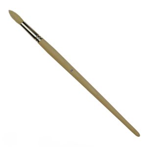 Bristle Round Brush with Long Wooden Handle - 2