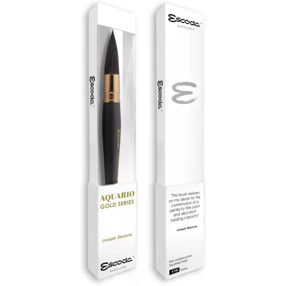 Escoda Aquario Gold Series "Joseph Zbukvic" Squirrel Art Brush (10)