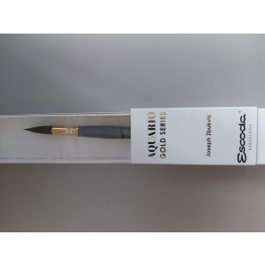 Ecset - Escoda Aquario Gold - Mókusszőr ecset, rövidnyelű, kerek - 12-es méret