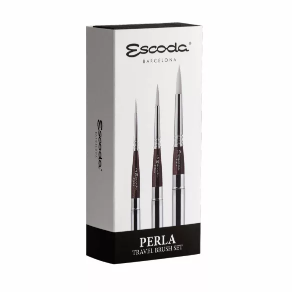 Ecsetkészlet - Escoda Perla Set, Synthetic Travel Brush Set For Watercolour - 1253